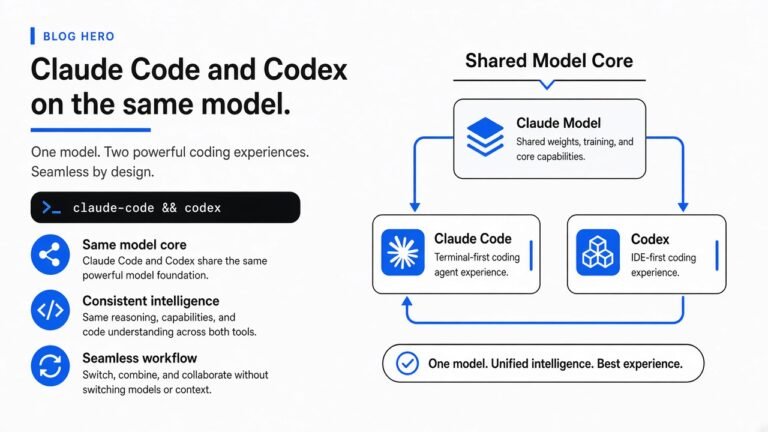 Claude Code and Codex on the same model
