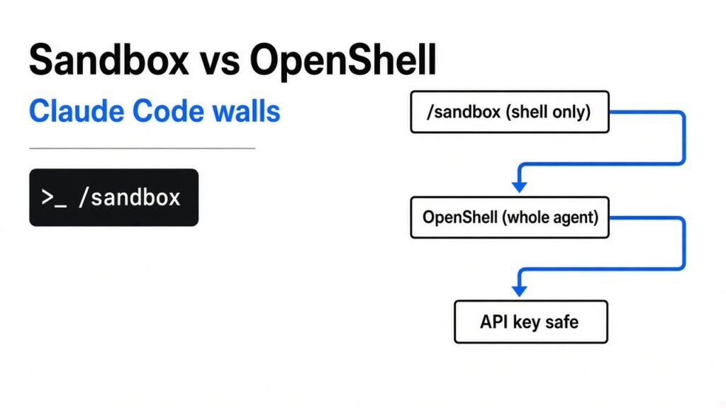 Claude Code sandbox vs OpenShell: one wall around a command vs one around the whole agent