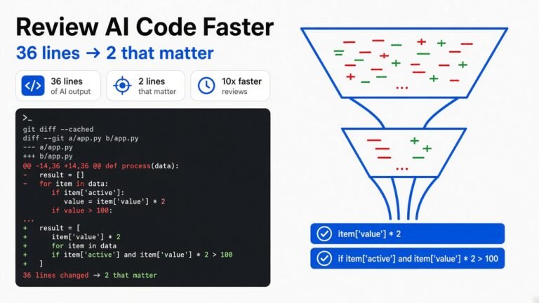How to Review AI-Generated Code Faster (36 Lines to 2)