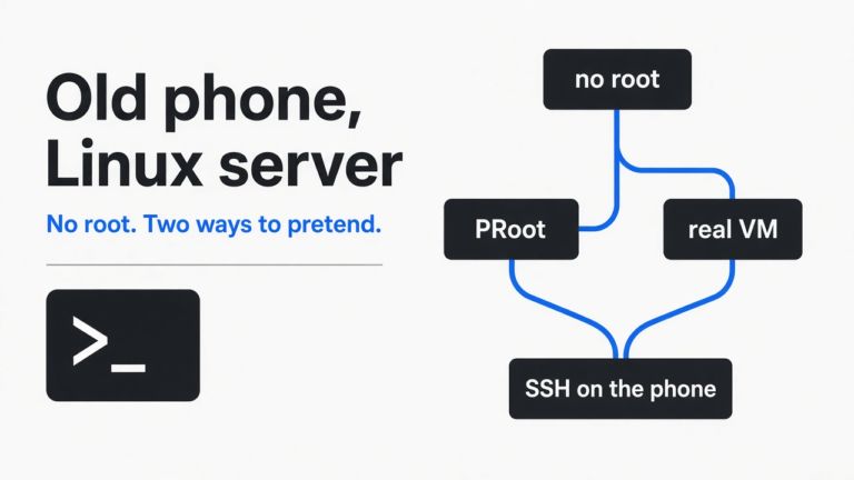 Can an old Android phone be a real Linux server without root?