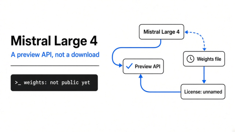 Mistral Large 4: Preview API Now, Open Weights Still Pending