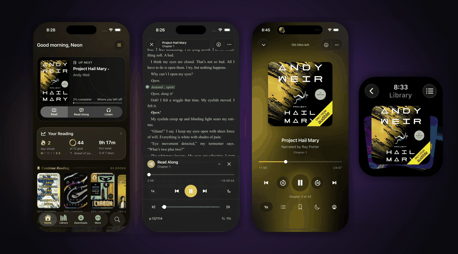BookOrbit on an iPhone, which still needs your own server behind it