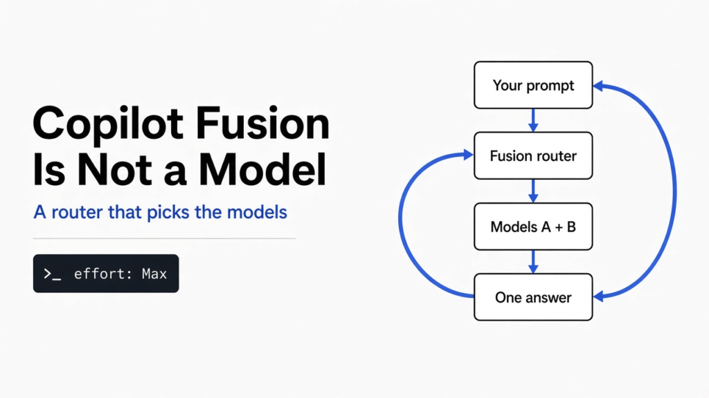 GitHub Copilot Fusion is not a model: a runtime router that sends one prompt to one or more models and returns one answer