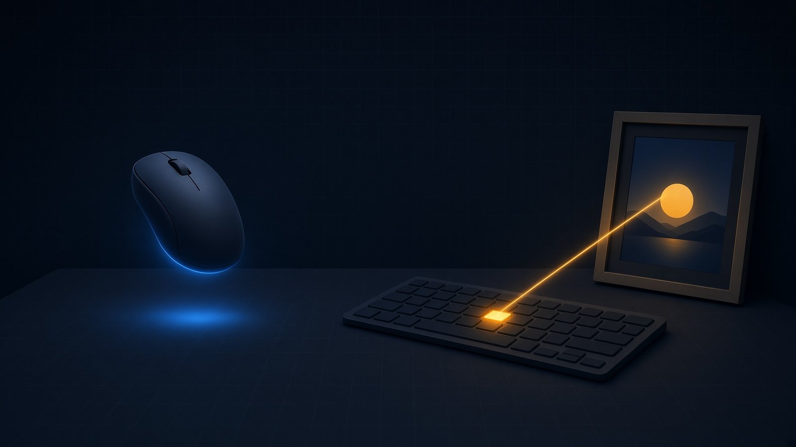 CLI-Anything vs computer use: a mouse click guessed on a screen next to a typed command lighting up the picture