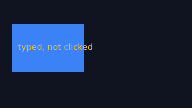 The 640 by 360 PNG that cli-anything-gimp rendered with Pillow: a blue rectangle and amber text on a dark background, without GIMP installed