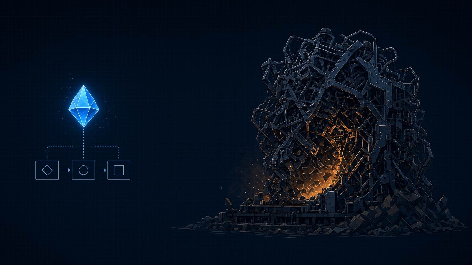 Pele vs Mermaid: the same Mermaid text drawn by a small, fast renderer beside the heavy Mermaid program