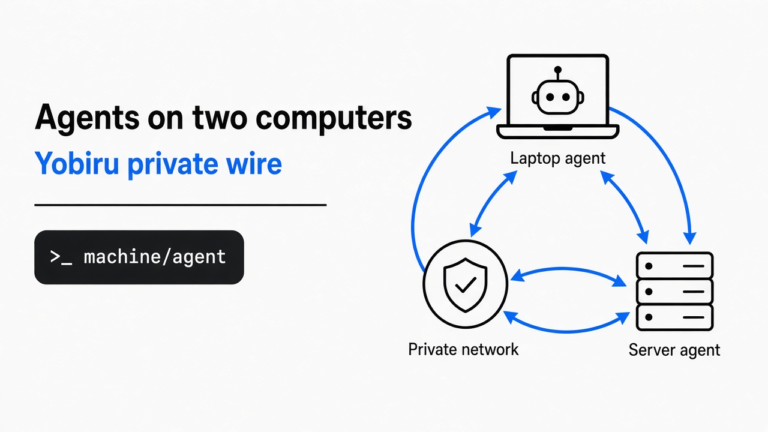 How to Let AI Agents on Two Computers Talk With Yobiru